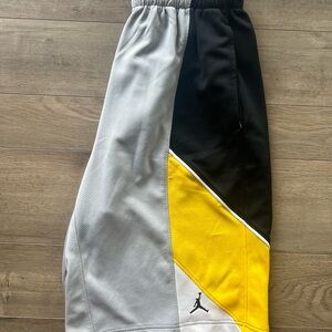 Jordan Men’s Tri-Color Shorts - Gray, Black, Yellow